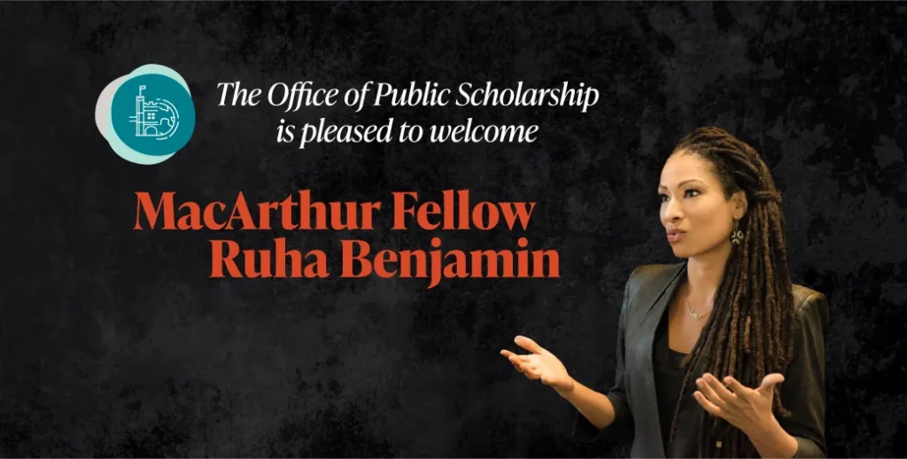 Ruha Benjamin event poster